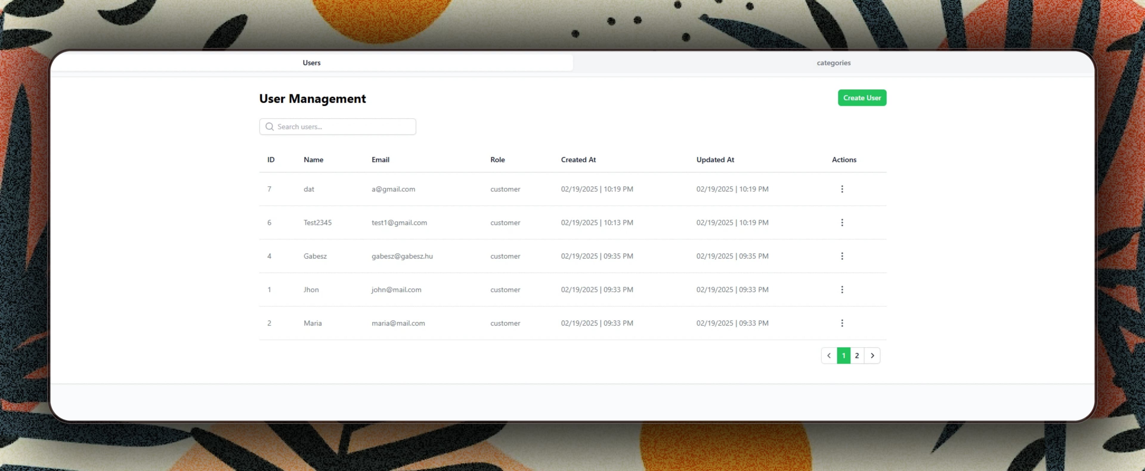 Nuxt.js CRUD Dashboard